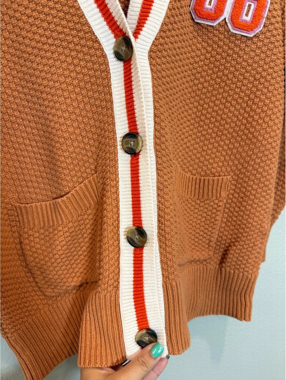 Aerie Burnt Oregon Varsity Oversized Cardigan - Women's XS NWOT